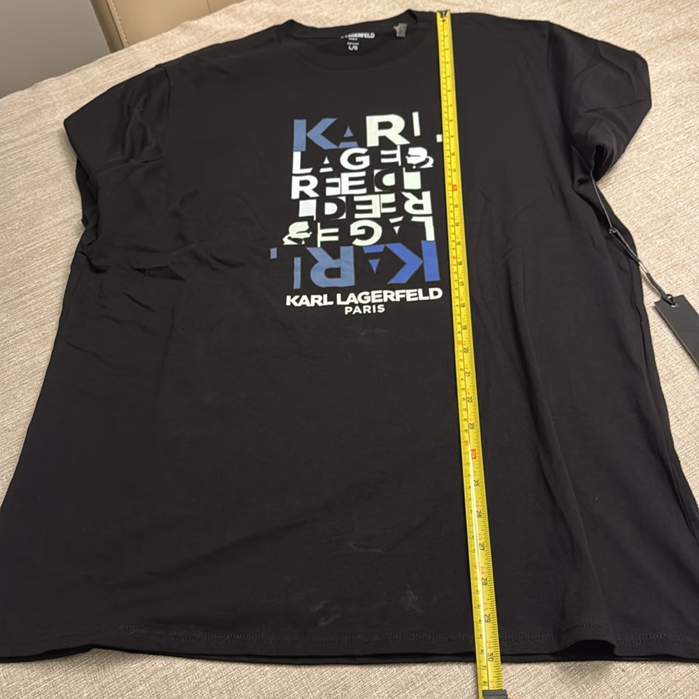 Karl Lagerfeld Paris Men’s / Black Graphic Logo T-SHIRT / NWT - Picture 11 of 11